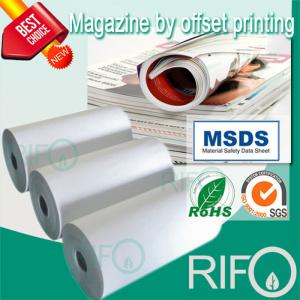 Rph-100 valkoinen BOPP-synteettinen paperi offset-tulostettavien aikakauslehtimateriaalien kanssa